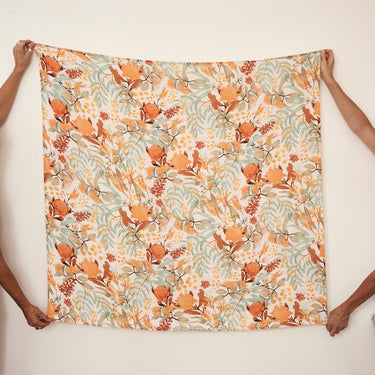 Wattle Wander Bamboo/Organic Cotton Swaddle